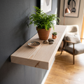 Solid Pine Wood Floating Shelf, Rustic Farmhouse Wall Decor, Non-Toxic Finish