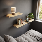 Solid Pine Wood Floating Shelf, Rustic Farmhouse Wall Decor, Non-Toxic Finish