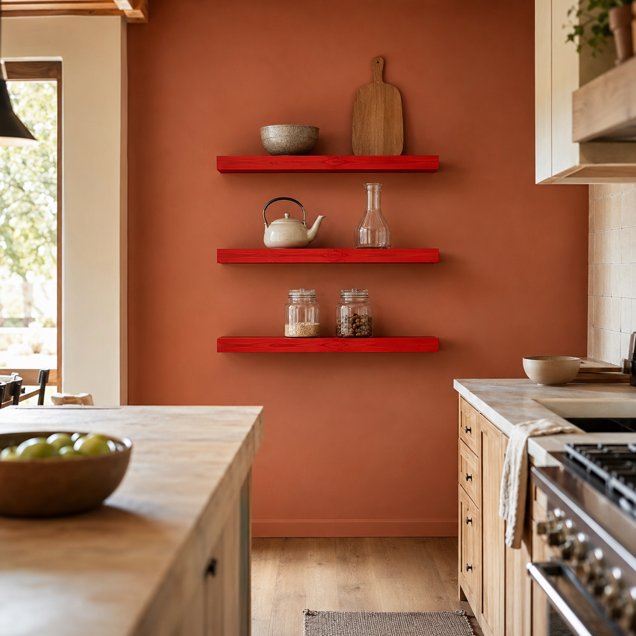 Natural Pine Floating Shelf, Handmade Wooden Wall , Rustic Farmhouse , Home Storage