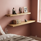 Solid Pine Wood Floating Shelf, Rustic Farmhouse Wall Decor, Non-Toxic Finish