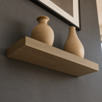 Solid Pine Wood Floating Shelf, Rustic Farmhouse Wall Decor, Non-Toxic Finish
