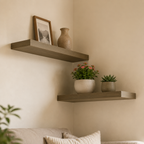 Solid Pine Wood Floating Shelf, Rustic Farmhouse Wall Decor, Non-Toxic Finish