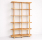 Modern Open Shelving Unit . Solid Wood Bookshelf