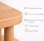 Modern Open Shelving Unit . Solid Wood Bookshelf