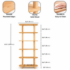 Modern Open Shelving Unit . Solid Wood Bookshelf