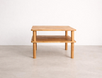 Handcrafted Beech Wood Coffee Table: Modern Square Sofa Table