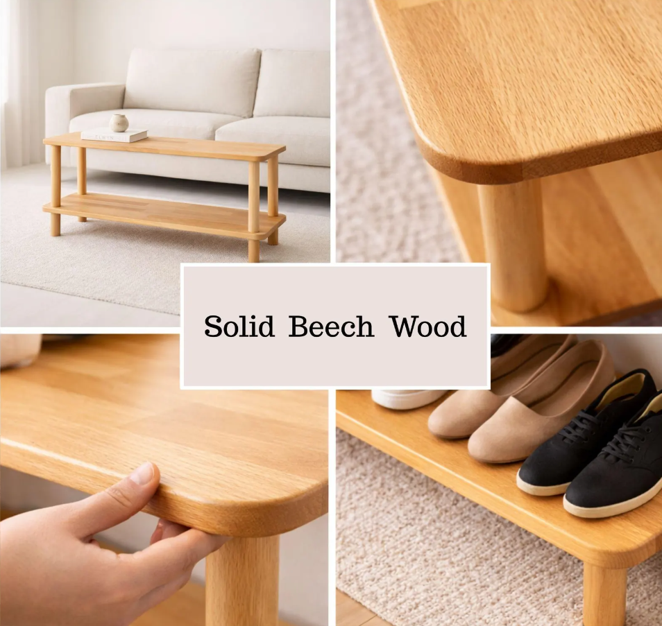 Solid Wood Coffee Table – Small Space Living Room Table