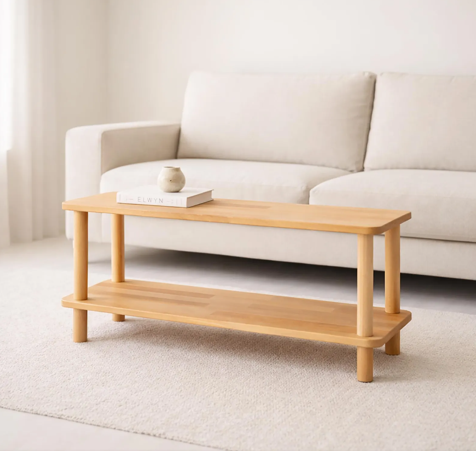 Solid Wood Coffee Table – Small Space Living Room Table