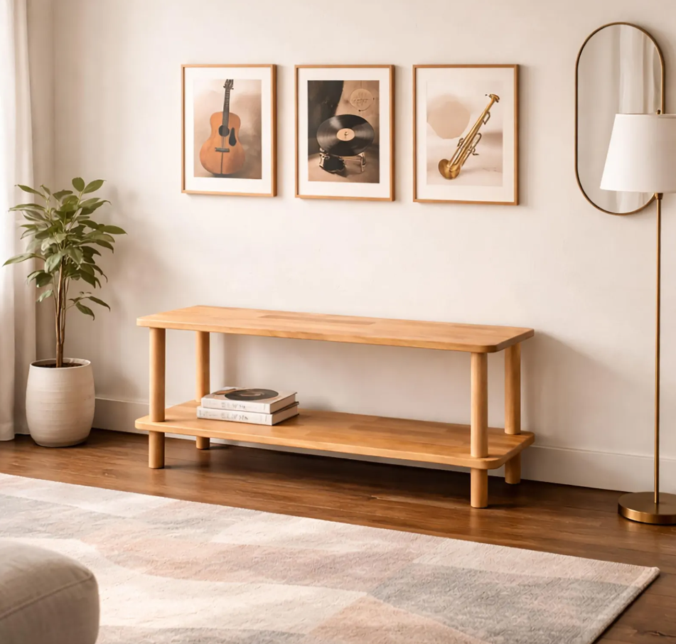 Solid Wood Coffee Table – Small Space Living Room Table