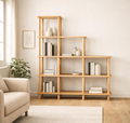 Solid Beech Wood Bookshelf . Freestanding Room Divider