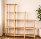 Solid Beech Wood Bookshelf . Freestanding Room Divider