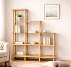 Solid Beech Wood Bookshelf . Freestanding Room Divider