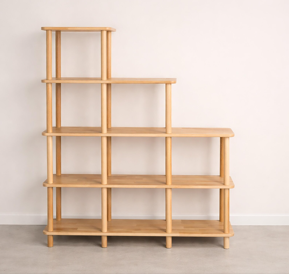 Solid Beech Wood Bookshelf . Freestanding Room Divider