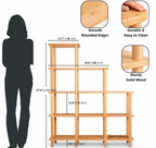 Solid Beech Wood Bookshelf . Freestanding Room Divider