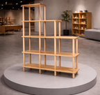 Solid Beech Wood Bookshelf . Freestanding Room Divider