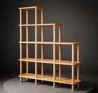 Solid Beech Wood Bookshelf . Freestanding Room Divider