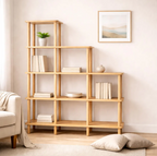 Solid Beech Wood Bookshelf . Freestanding Room Divider