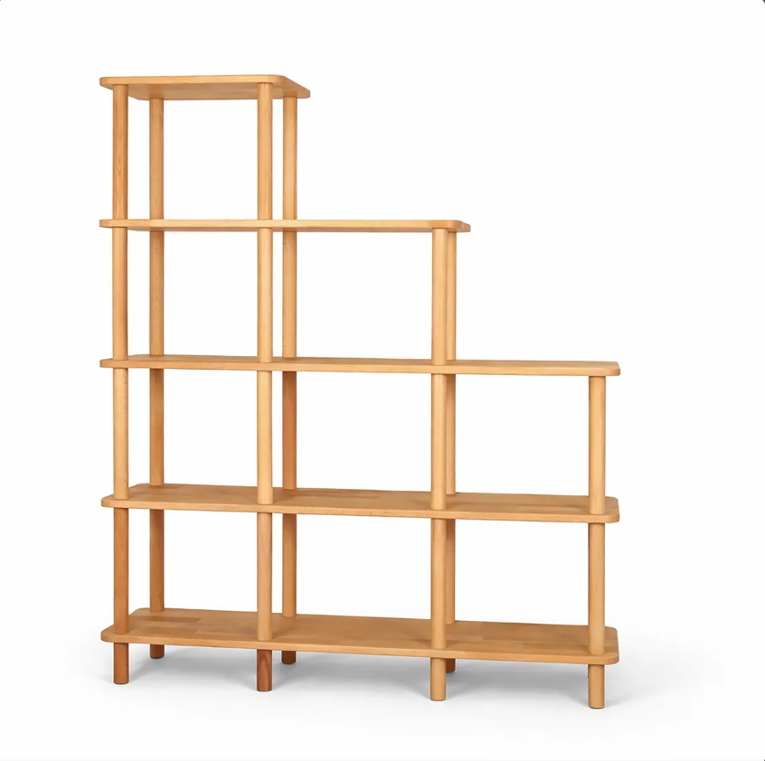 Solid Beech Wood Bookshelf . Freestanding Room Divider