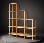 Solid Beech Wood Bookshelf . Freestanding Room Divider