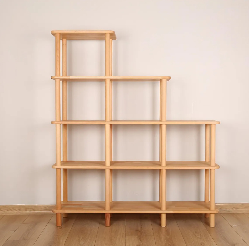 Solid Beech Wood Bookshelf . Freestanding Room Divider