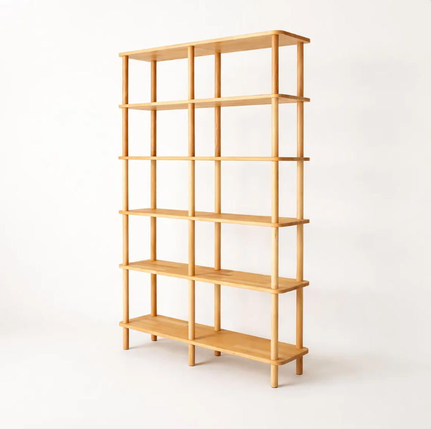 Solid Wood Bookshelf . Designer Room Divider