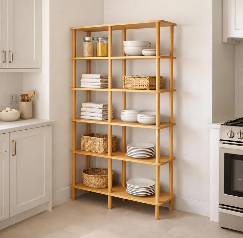 Solid Wood Bookshelf . Designer Room Divider