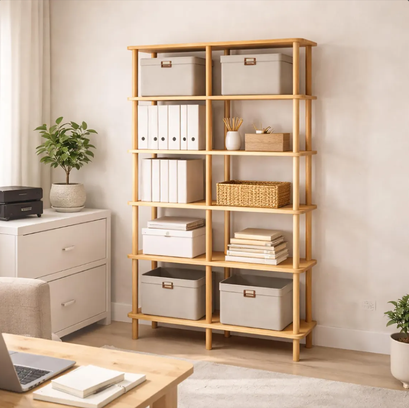 Solid Wood Bookshelf . Designer Room Divider