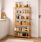 Natural solid wood bookcase . Freestanding Room Divider, Scandinavian Minimalist Bookcase